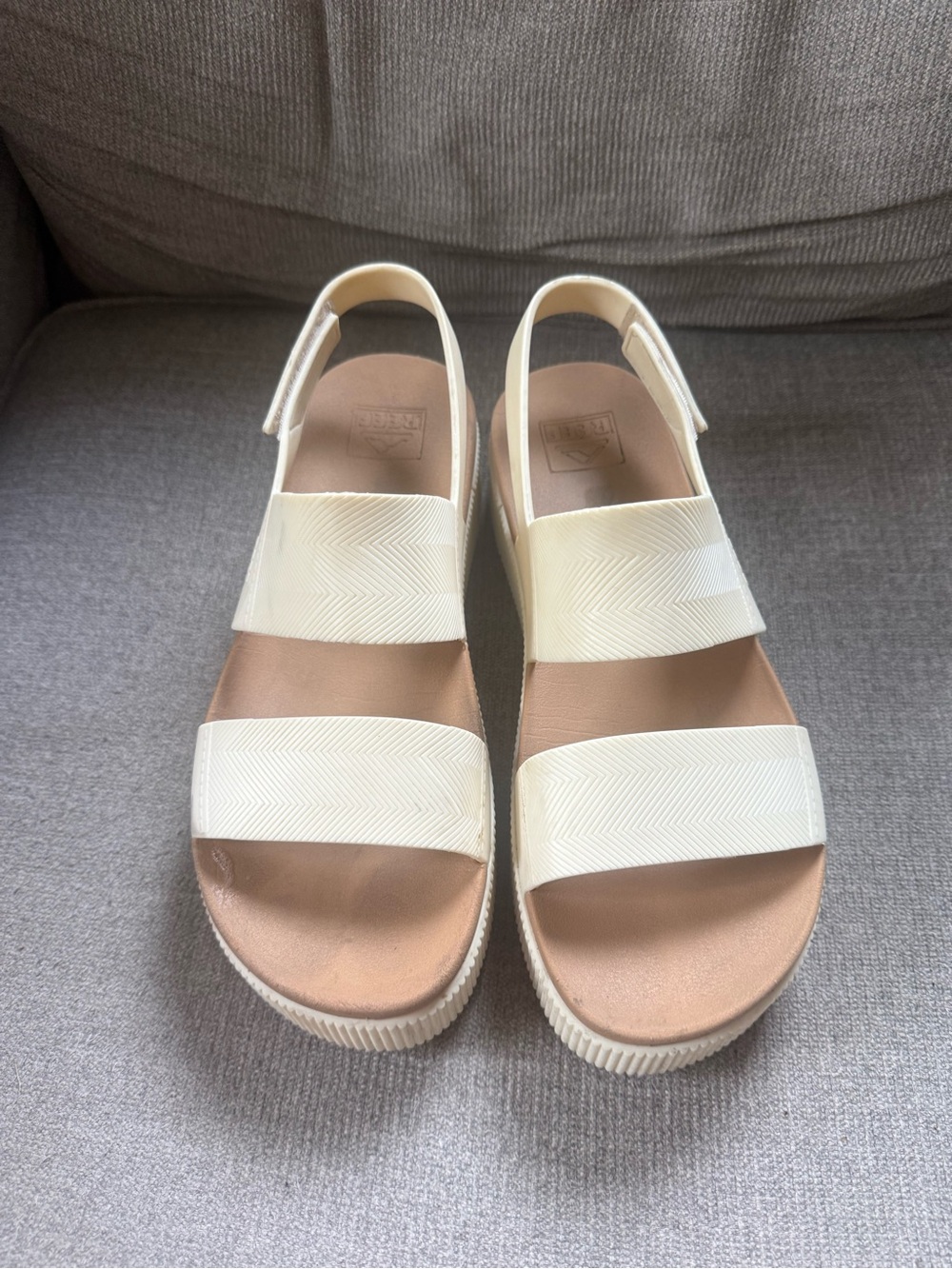 Reef Women’s Cream White Platform Slingback Sandals